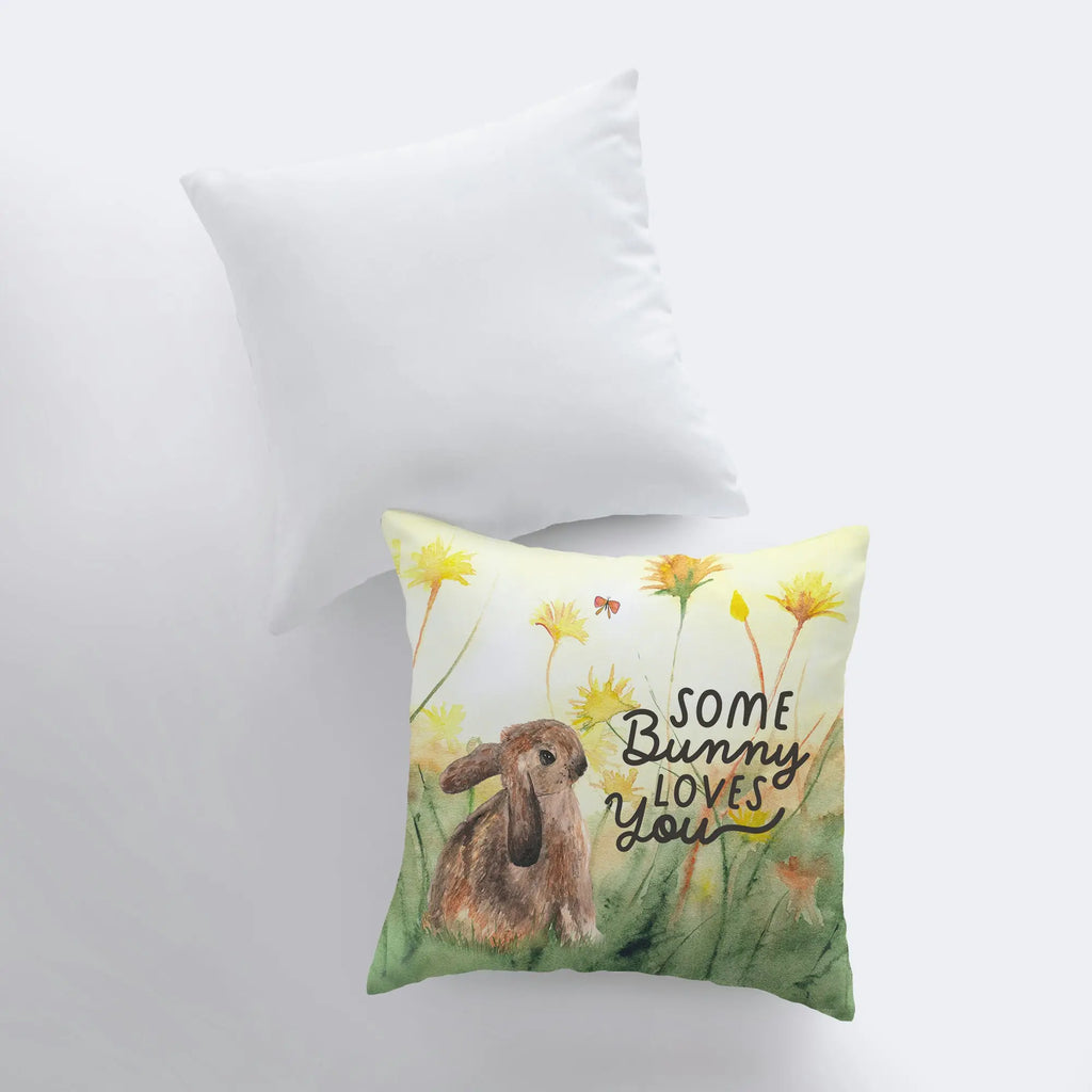 Some Bunny Loves You | Pillow | Throw Pillow | Home Decor | Love Pillow | Rustic Home Decor | Tiny House Decor | Lumbar Pillow UniikPillows