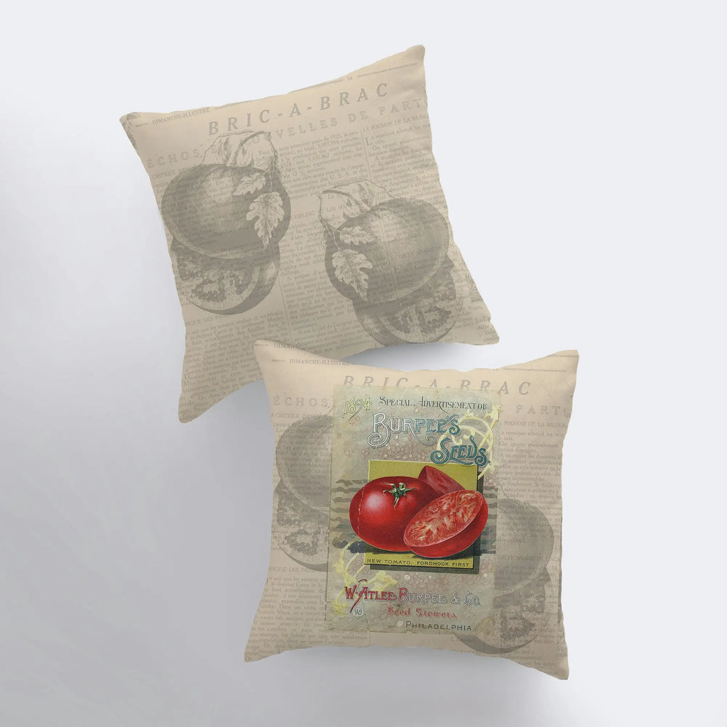 Tomatoes | Pillow Cover | Vegan | Vegan Gift | Farmhouse Decor | Home Decor | Throw Pillow | Modern Farmhouse | Gift for Her | Fruit UniikPillows