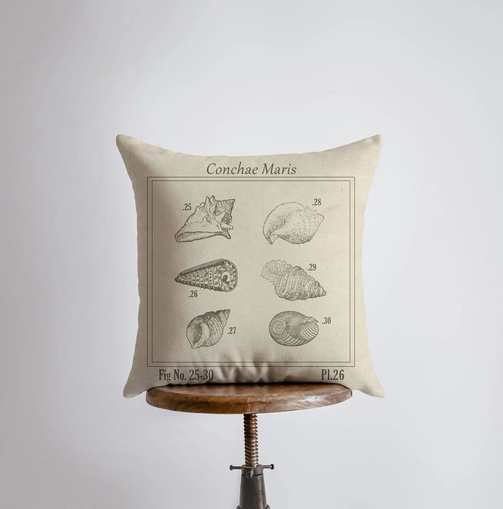 Vintage Seashells | Pillow Cover | Throw Pillow | Home Decor | Modern Decor | Nautical Pillow | Ocean | Gift for her | Accent Pillow | Sea UniikPillows