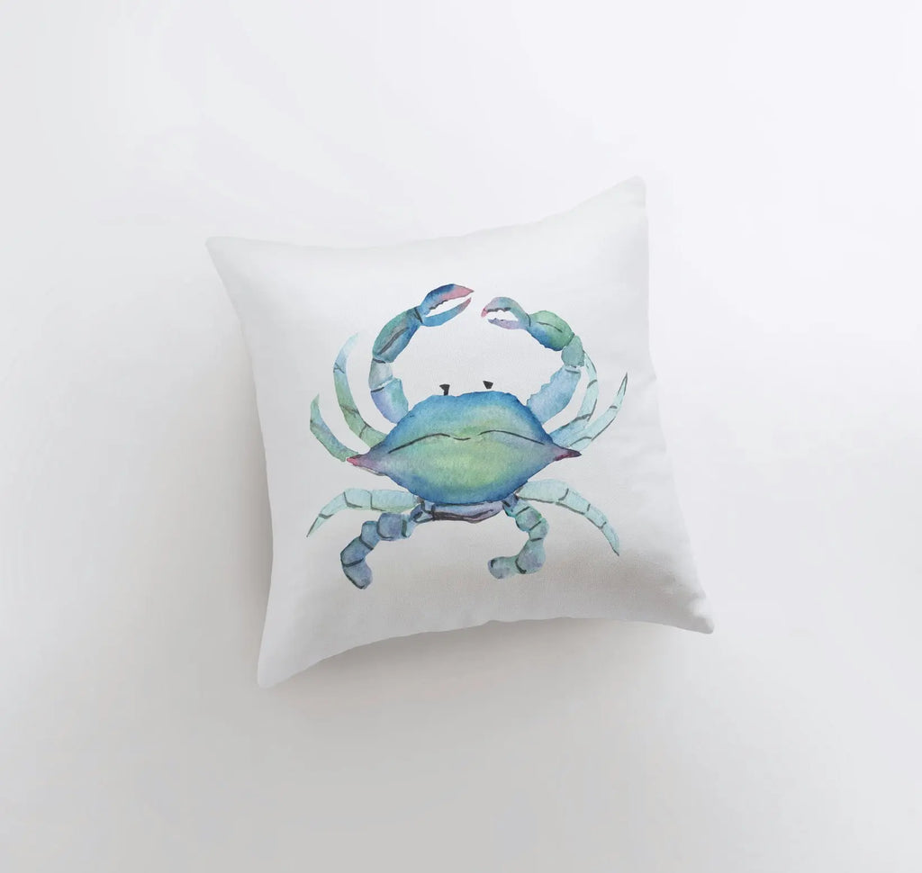 Watercolor Blue Crab | Pillow Cover | Throw Pillow | Home Decor | Modern Coastal Decor | Pillow | Ocean | Gift for her | Accent Pillow | Sea UniikPillows
