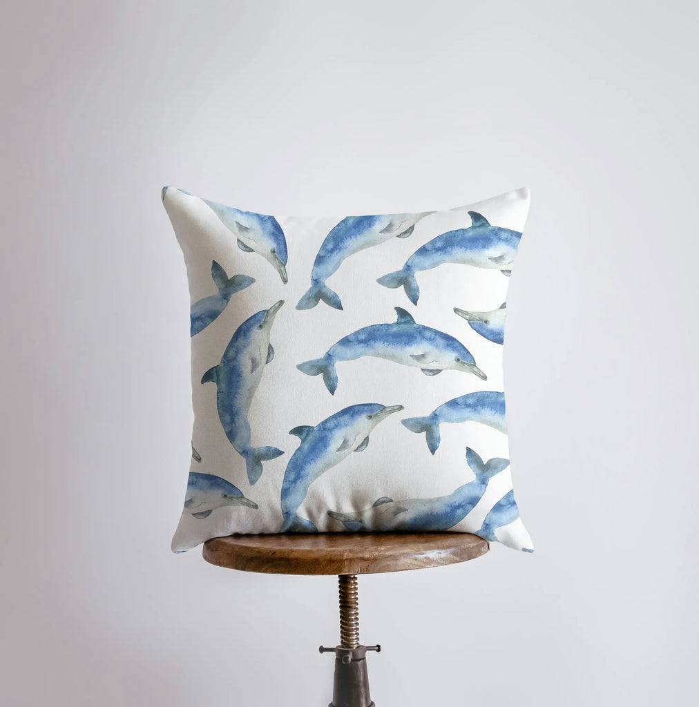 Watercolor Dolphin | Pillow Cover | Ocean | Throw Pillow | Home Decor | Modern Coastal Decor| Gift for her | Accent Pillow Cover | Sea UniikPillows