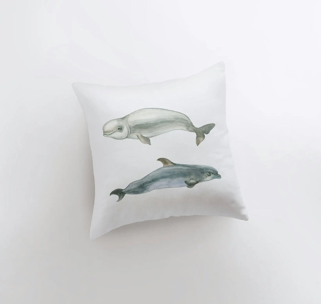 Watercolor Dolphins | Pillow Cover | Ocean | Throw Pillow | Home Decor | Modern Decor | Pillow | Gift for her | Accent Pillow Covers | Sea UniikPillows