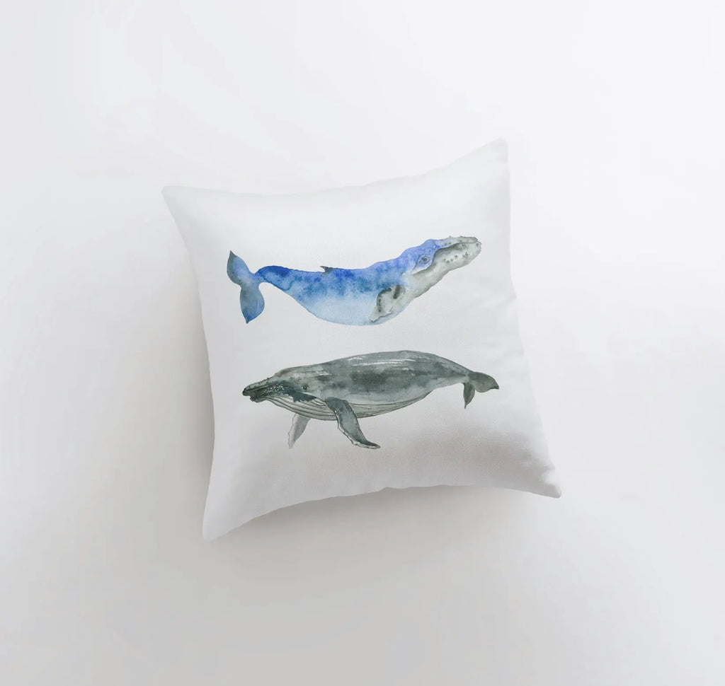 Watercolor Whales | Pillow Cover |  |Throw Pillow | Home Decor | Modern Decor | Pillow | Ocean | Gift for her | Accent Pillow Covers | Sea UniikPillows