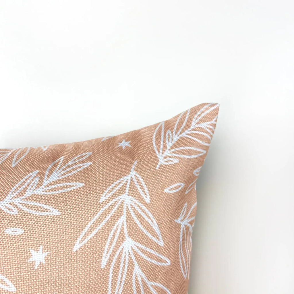 White Leaf Repeat Pattern | Throw Pillow Cover  | Baby Nursery Decor | Baby Shower Decorations | Nursery Pillow | Gift Ideas UniikPillows