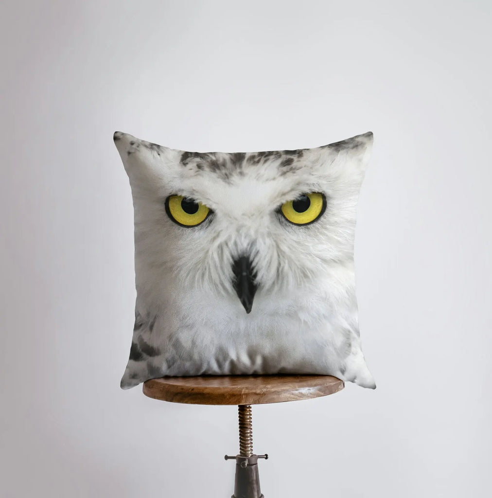 White Owl | Owl Gifts | Bird | Brid Prints | Bird Decor | Accent Pillow Covers | Throw Pillow Covers | Pillow | Room Decor | Bedroom Decor UniikPillows