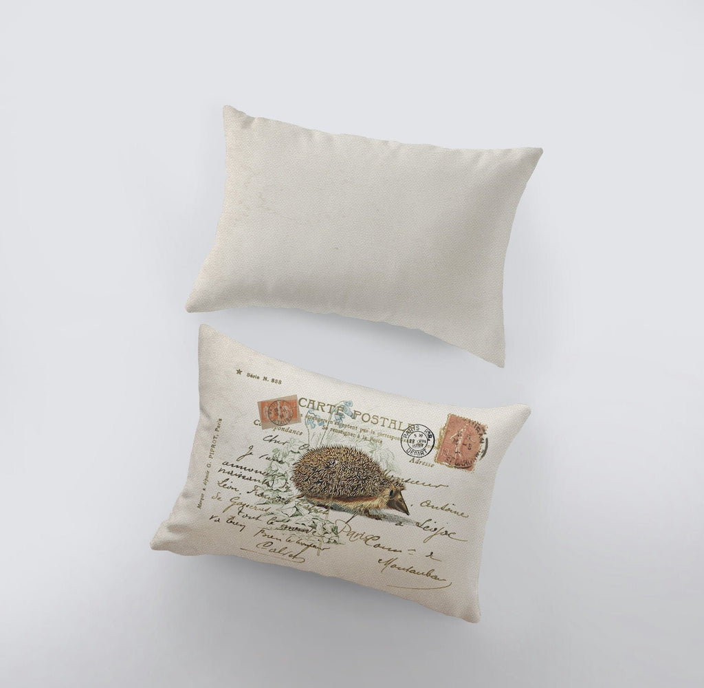 Hedgehog | Vintage | Pillow Cover | Throw Pillow | Animals | Cute Animals | Wild Animals | Decorative Throw Pillows | Room Decor | Gift UniikPillows
